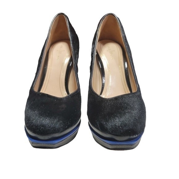 Cole Haan Chelsea Double Platform Calf Hair Pump Size 6.5 - Picture 1 of 7